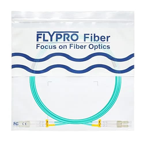 FLYPROFiber OM3 LC-LC Fiber Optic Patch Cable 8M (26ft) | 10Gb Multimode Duplex UPC Aqua thumbnail 8