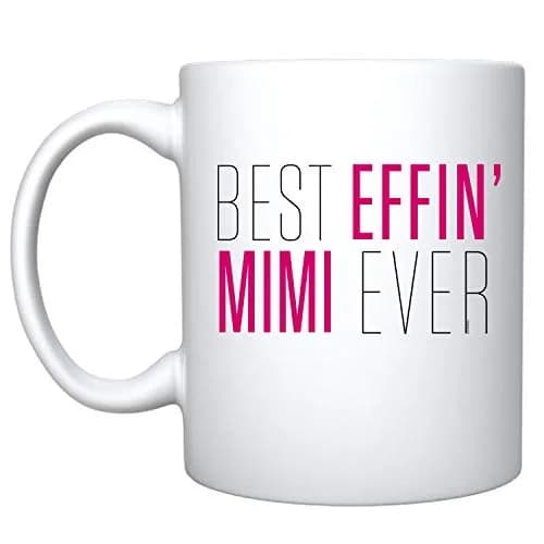 Veracco Best Effin' Mimi Ever Mug - 11 oz Ceramic Coffee Cup for Grandma, Mother's Day, and Birthday Gifts (White, Ceramic) thumbnail 1