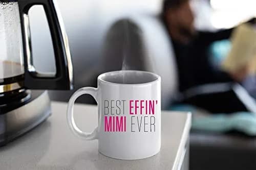 Veracco Best Effin' Mimi Ever Mug - 11 oz Ceramic Coffee Cup for Grandma, Mother's Day, and Birthday Gifts (White, Ceramic) thumbnail 4