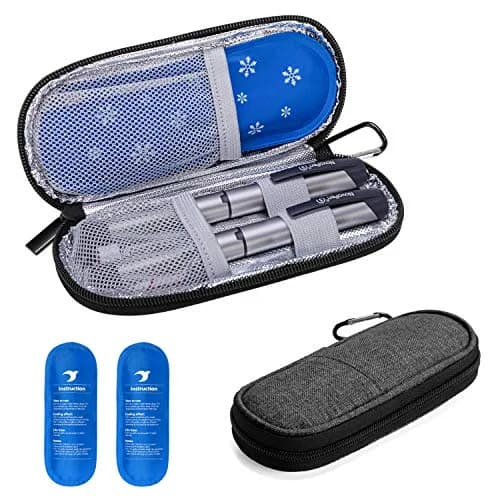 Yarwo Insulin Cooler Travel Case with 2 TSA Approved Ice Packs for Insulin Pens, 19cm (7.4in) | Keeps Medicine Cool for Travel thumbnail 1