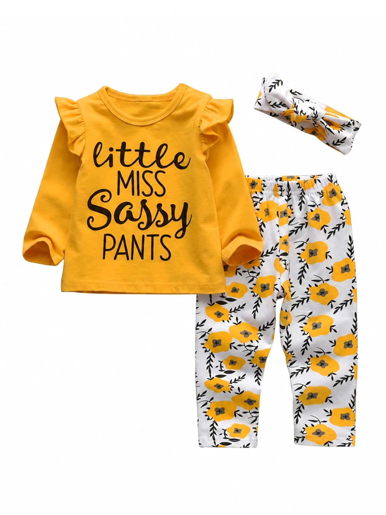 KuKitty Toddler Girl Clothes Letter Tops Floral Pants Outfit Set | Soft Cotton Blend, 12-18 Months, Bright Colors, Perfect for Playdates & Photos