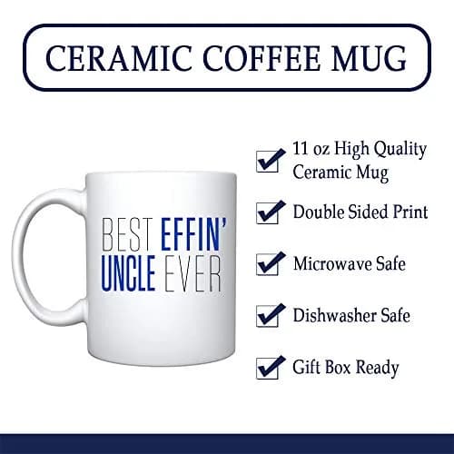 Veracco Best Effin' Uncle Ever Ceramic Coffee Mug 325ml (11 fl oz) | Funny Birthday Gift for Him thumbnail 3