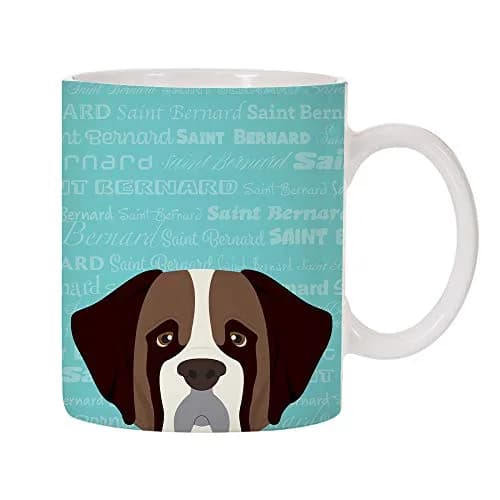 Mystic Sloth Saint Bernard Dog Breed Design 11oz (325ml) Ceramic Coffee Mug | Adorable Long Lasting Design thumbnail 1