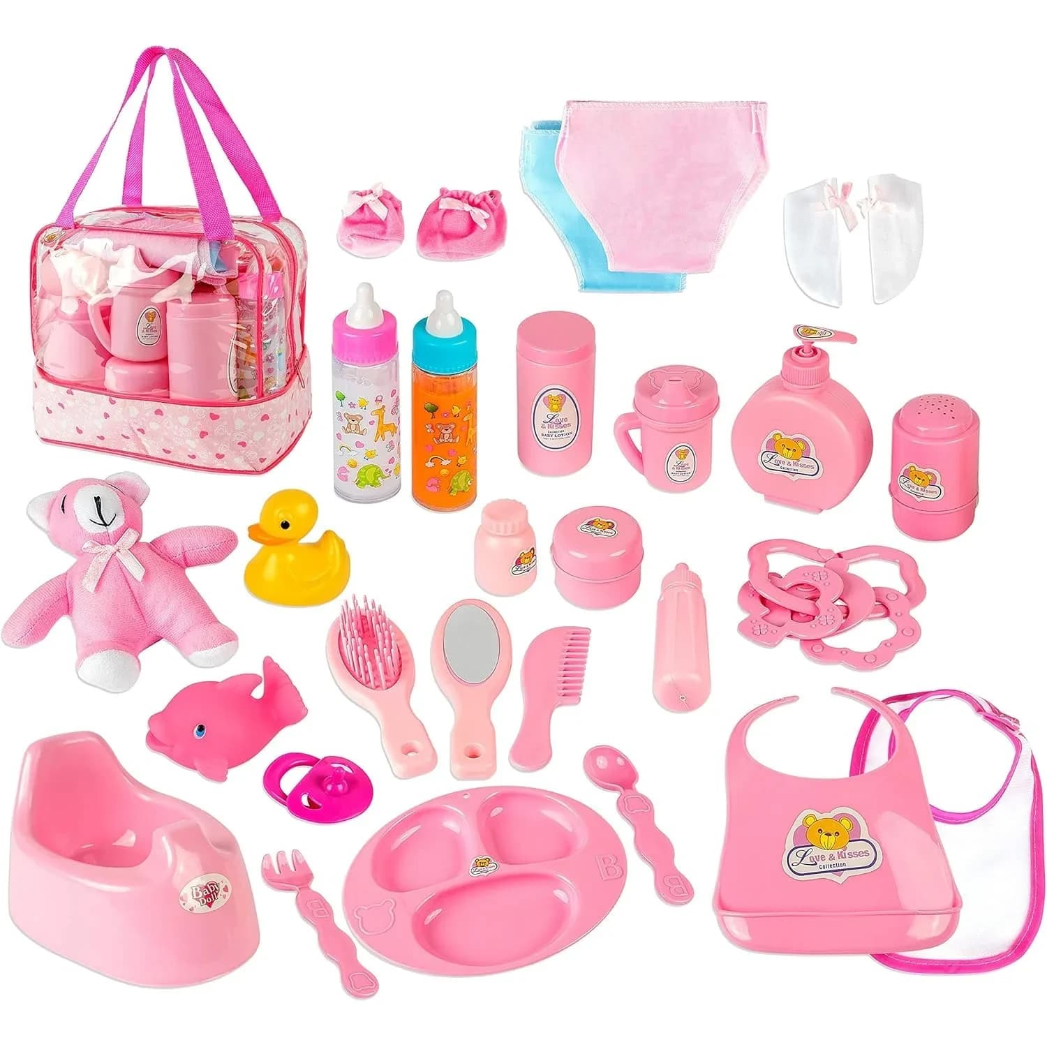 fash n kolor My Sweet Baby Disappearing Doll Feeding Set with 38 Pieces | Ages 3+