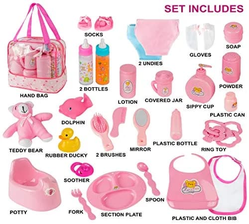 fash n kolor My Sweet Baby Disappearing Doll Feeding Set with 38 Pieces | Ages 3+ thumbnail 6