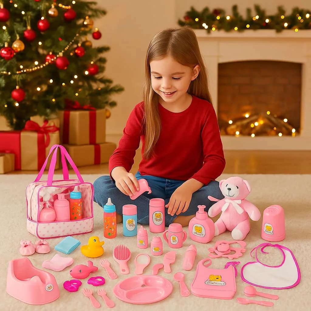 My Sweet Baby 13-Piece Doll Feeding & Diaper Bag Set with Disappearing Milk Bottles | Ages 3+ - view 2