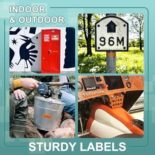 TITBIT Compatible TZe Tape with Brother Orange P Touch Label Maker 12mm Laminated | Black on Fluoresent Orange, 2-Pack thumbnail 6