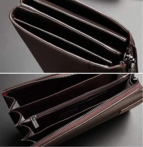 Valentoria Long Faux Leather Clutch Wallet for Men 21.01cm x 3.99cm x 13cm (8.27" x 1.57" x 5.12") | RFID Blocking Business Handbag thumbnail 7