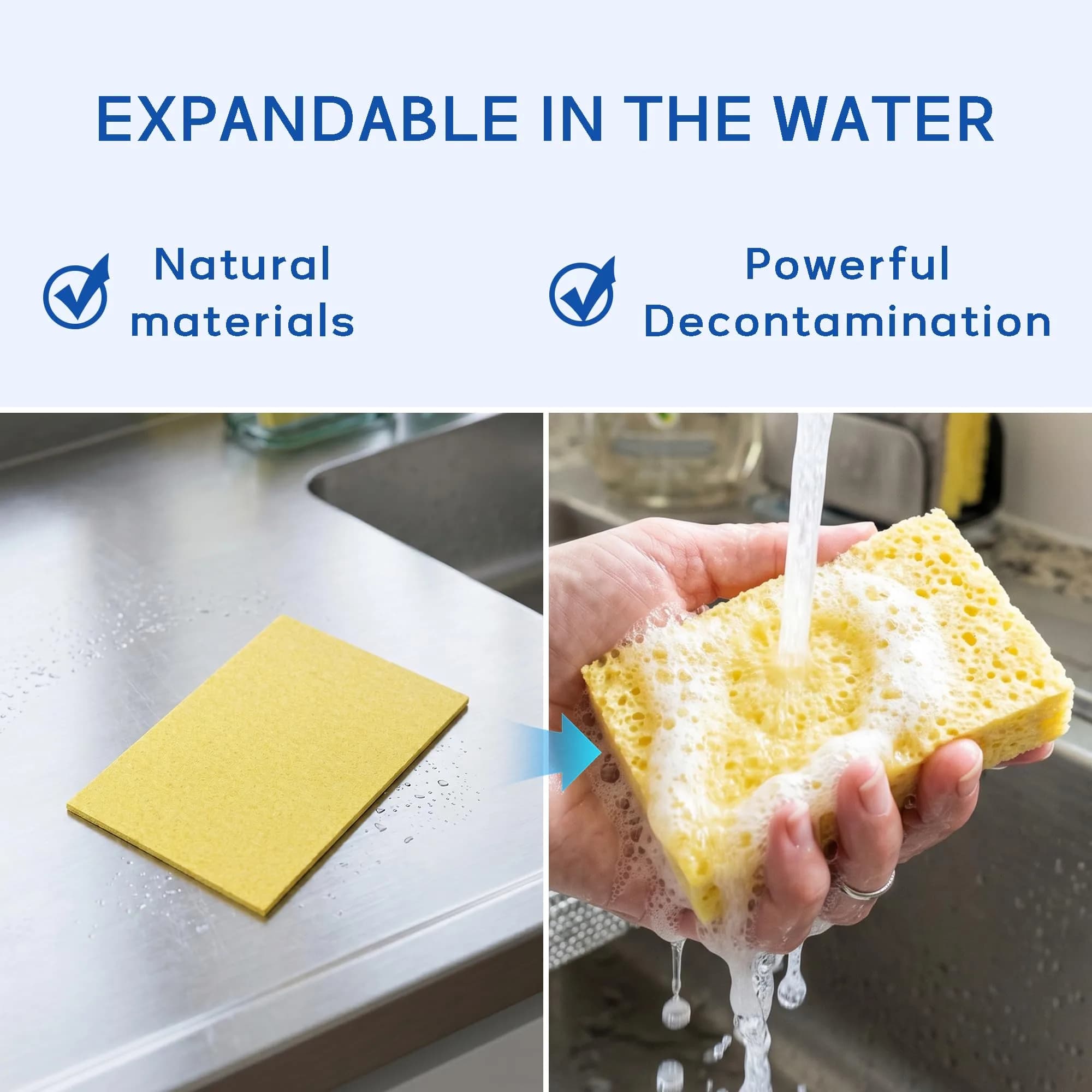 ARCLIBER Cellulose Sponges 6 Pack | Heavy Duty Scrub Kitchen Sponge - view 4
