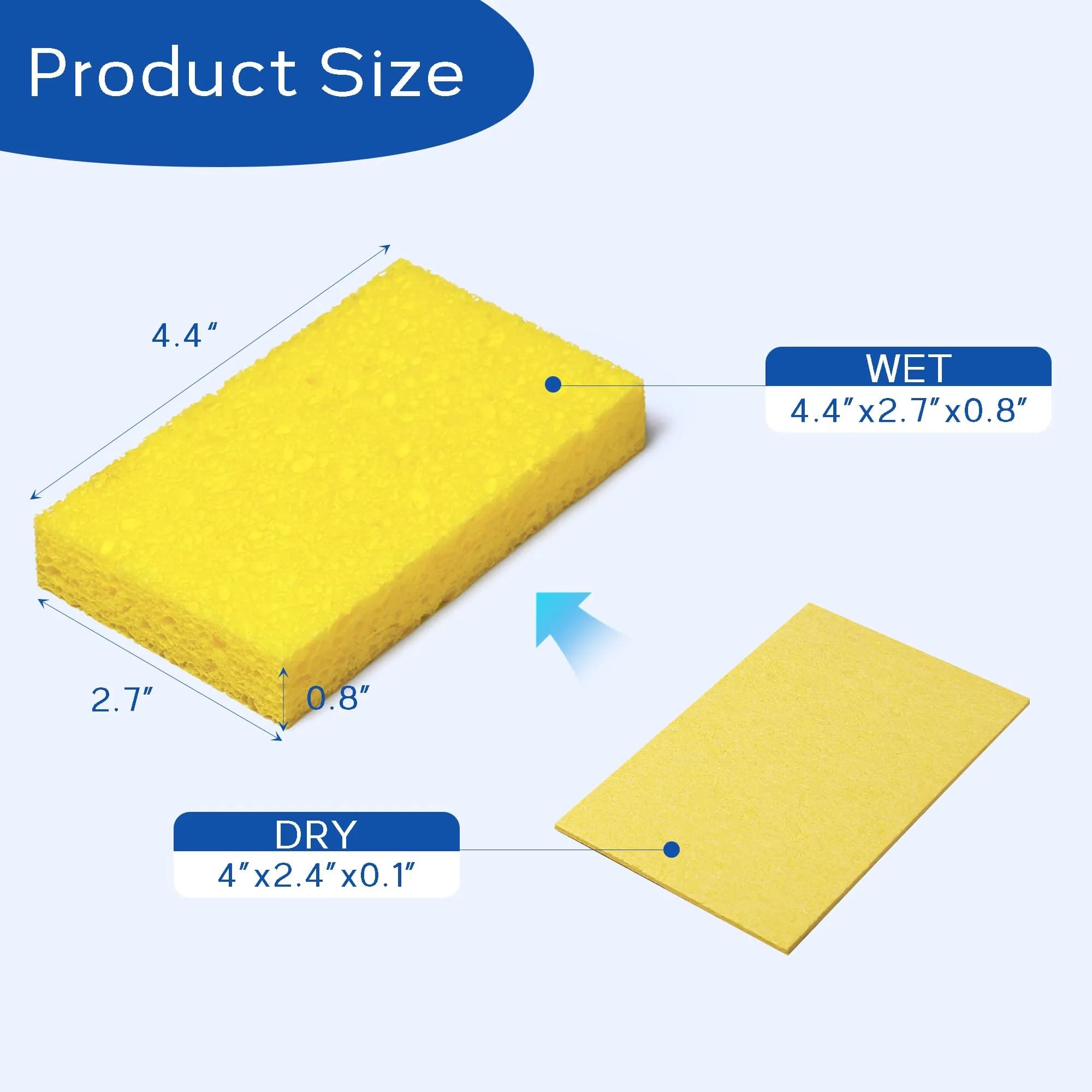 ARCLIBER Cellulose Sponges 6 Pack | Heavy Duty Scrub Kitchen Sponge - view 2
