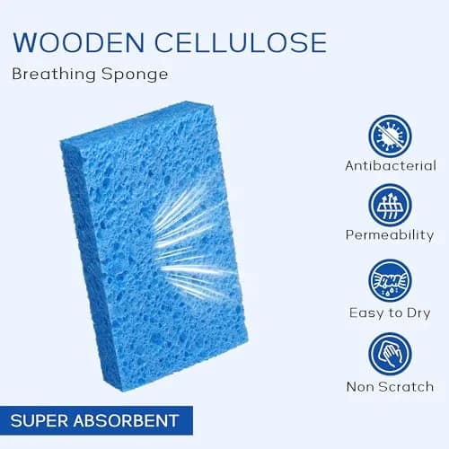 ARCLIBER Cellulose Sponges 6 Pack | Heavy Duty Scrub Kitchen Sponge thumbnail 3
