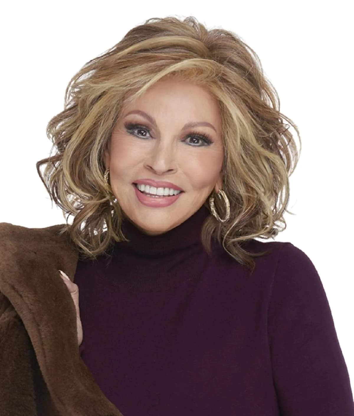 Raquel Welch Editors Pick Elite Shoulder Length Lace Front & Monofilament Top Synthetic Wig, Average Cap, SS8/29 Shaded Hazelnut | Versatile, Hand-Tied Construction