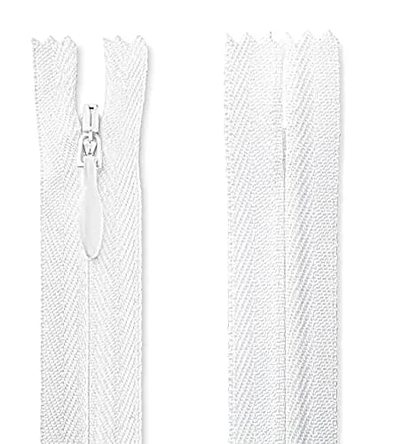 Lakesstory Invisible White Zipper 16 inch (40.6 cm) | Smooth Nylon & Polyester for Sewing & Crafts thumbnail 6