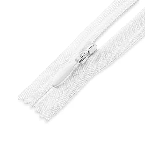 Lakesstory Invisible White Zipper 16 inch (40.6 cm) | Smooth Nylon & Polyester for Sewing & Crafts thumbnail 9