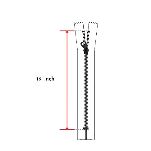 Lakesstory Invisible White Zipper 16 inch (40.6 cm) | Smooth Nylon & Polyester for Sewing & Crafts thumbnail 2