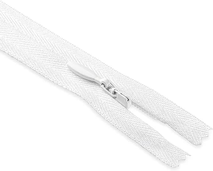 Lakesstory Invisible White Zipper for Sewing 18" (45.7 cm) | Smooth Nylon Craft Zipper thumbnail 11