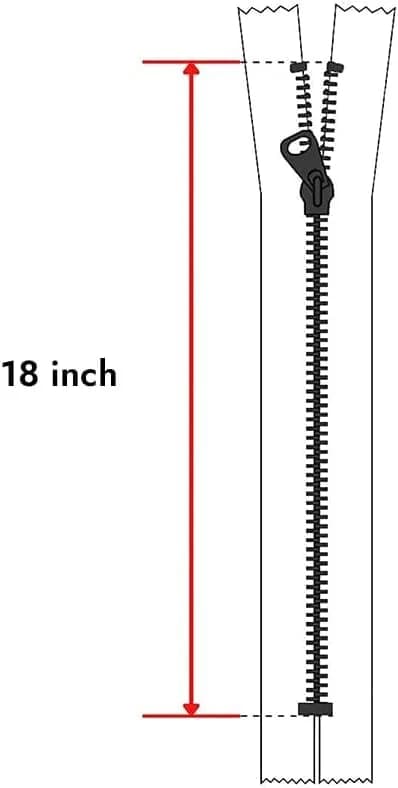 Lakesstory Invisible White Zipper for Sewing 18" (45.7 cm) | Smooth Nylon Craft Zipper thumbnail 3