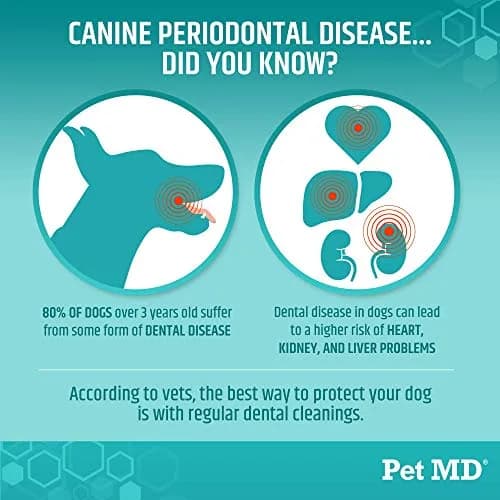 Pet MD Dental Wipes for Dogs Teeth - Fresh Apple & Mint Flavor - 100ct | Easy Dental Care for Dogs in India thumbnail 2
