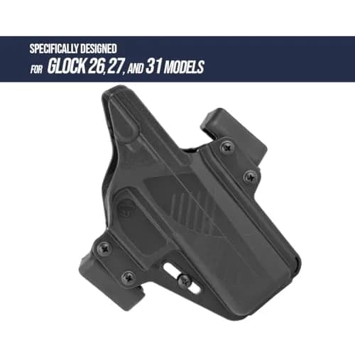 Raven Concealment Systems Perun Gun Holster Compatible with Glock 48 | Black Finish, Ambidextrous, OWB | PXG48-FBM thumbnail 3
