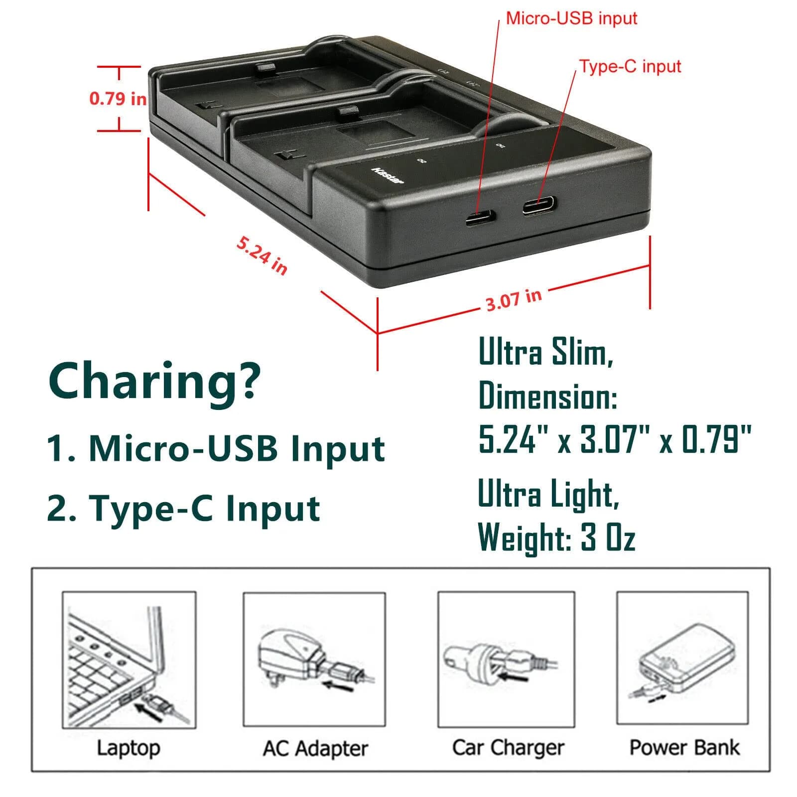 Kastar 2-Pack NP-BX1 Lithium-Ion Battery & LTD2 USB Charger | 1240mAh, 3.7V - view 4