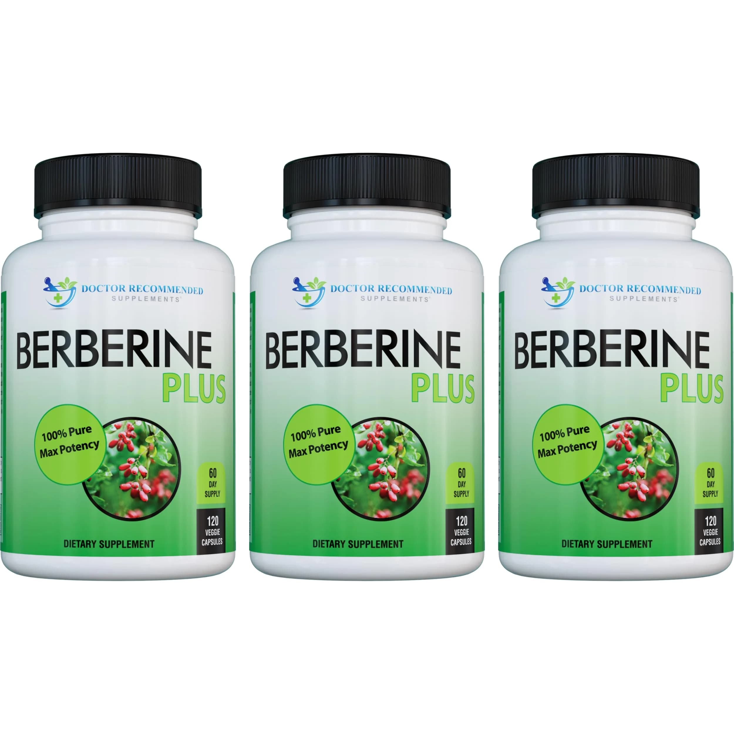 DOCTOR RECOMMENDED SUPPLEMENTS Berberine Plus 1200mg | 120 Veggie Capsules for Adults — Capsule