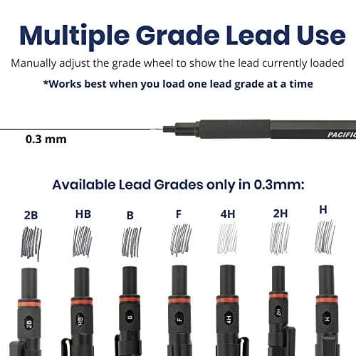 Pacific Arc Chromagraph Metal Mechanical Pencil 0.3 mm Black Barrel | Drafting & Sketching Tool thumbnail 4