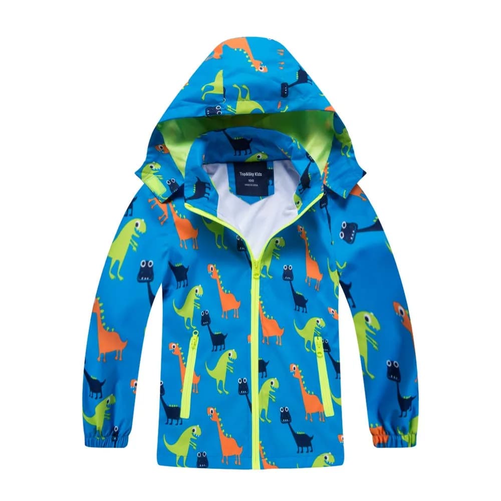 IjnUhb Waterproof Hooded Jacket for Boys & Girls 6-7 Years | Windproof & Rainproof Outdoor Coat