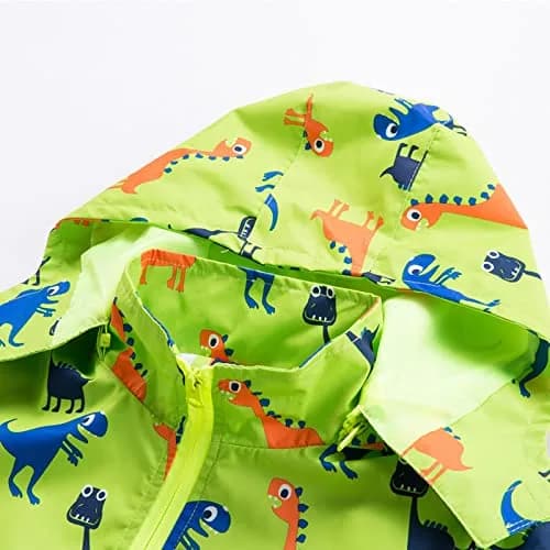 IjnUhb Waterproof Hooded Jacket for Boys Girls 6T | Windproof & Rainproof Kids Coat thumbnail 5