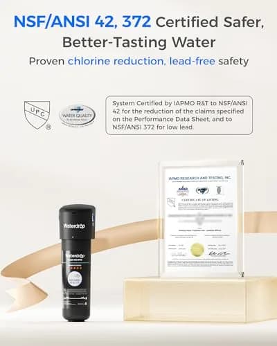 Waterdrop 10UB Under Sink Water Filter System with Dedicated Faucet, 11000 Gallons (30,000 Liters) | Reduces PFAS, Lead, Chlorine thumbnail 4