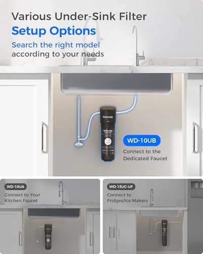 Waterdrop 10UB Under Sink Water Filter System with Dedicated Faucet, 11000 Gallons (30,000 Liters) | Reduces PFAS, Lead, Chlorine thumbnail 7