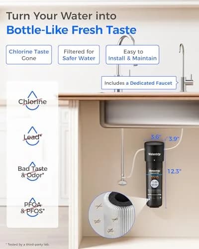 Waterdrop 10UB Under Sink Water Filter System with Dedicated Faucet, 11000 Gallons (30,000 Liters) | Reduces PFAS, Lead, Chlorine thumbnail 2