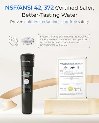 Waterdrop 15UB Under Sink Water Filter System with Dedicated Faucet, 19000 Gallons (730 Days) | Reduces PFAS, Lead, Chlorine thumbnail 4
