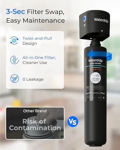 Waterdrop 15UB Under Sink Water Filter System with Dedicated Faucet, 19000 Gallons (730 Days) | Reduces PFAS, Lead, Chlorine thumbnail 9