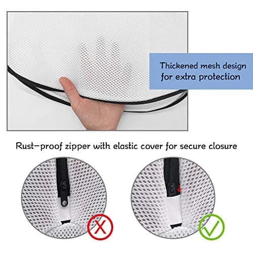 Tenn Well 3Pcs Mesh Laundry Bags for Shoes Sneakers Fits Size 12 | Breathable & Durable thumbnail 4