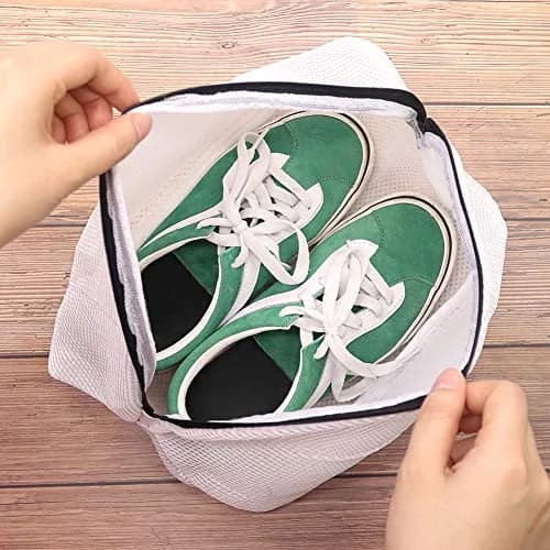 Tenn Well 3Pcs Mesh Laundry Bags for Shoes Sneakers Fits Size 12 | Breathable & Durable thumbnail 7