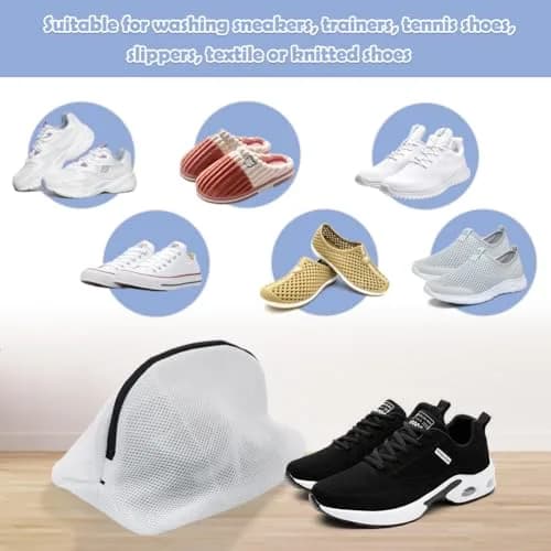 Tenn Well 3Pcs Mesh Laundry Bags for Shoes Sneakers Fits Size 12 | Breathable & Durable thumbnail 2