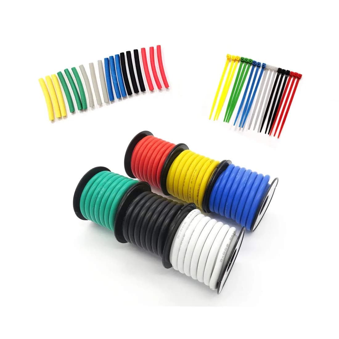 Fermerry 18 AWG Stranded Silicone Wire Spool - 50ft, 6 Color Kit - main product image