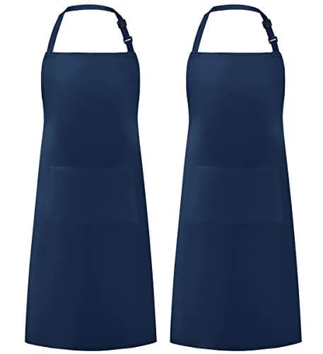 Syntus Nautical Blue Bib Apron 2-Pack | Adjustable, Water-Resistant, 2 Pockets thumbnail 1