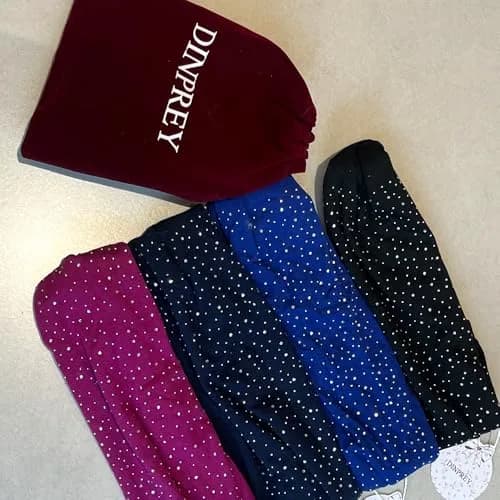 DINPREY Rhinestone Dots Wide Headband - Women's Twisted Solid Diamond Workout, Yoga & Makeup Head Wrap (4 Pcs) | Soft Cotton & Spandex, Elegant & Comfortable thumbnail 9