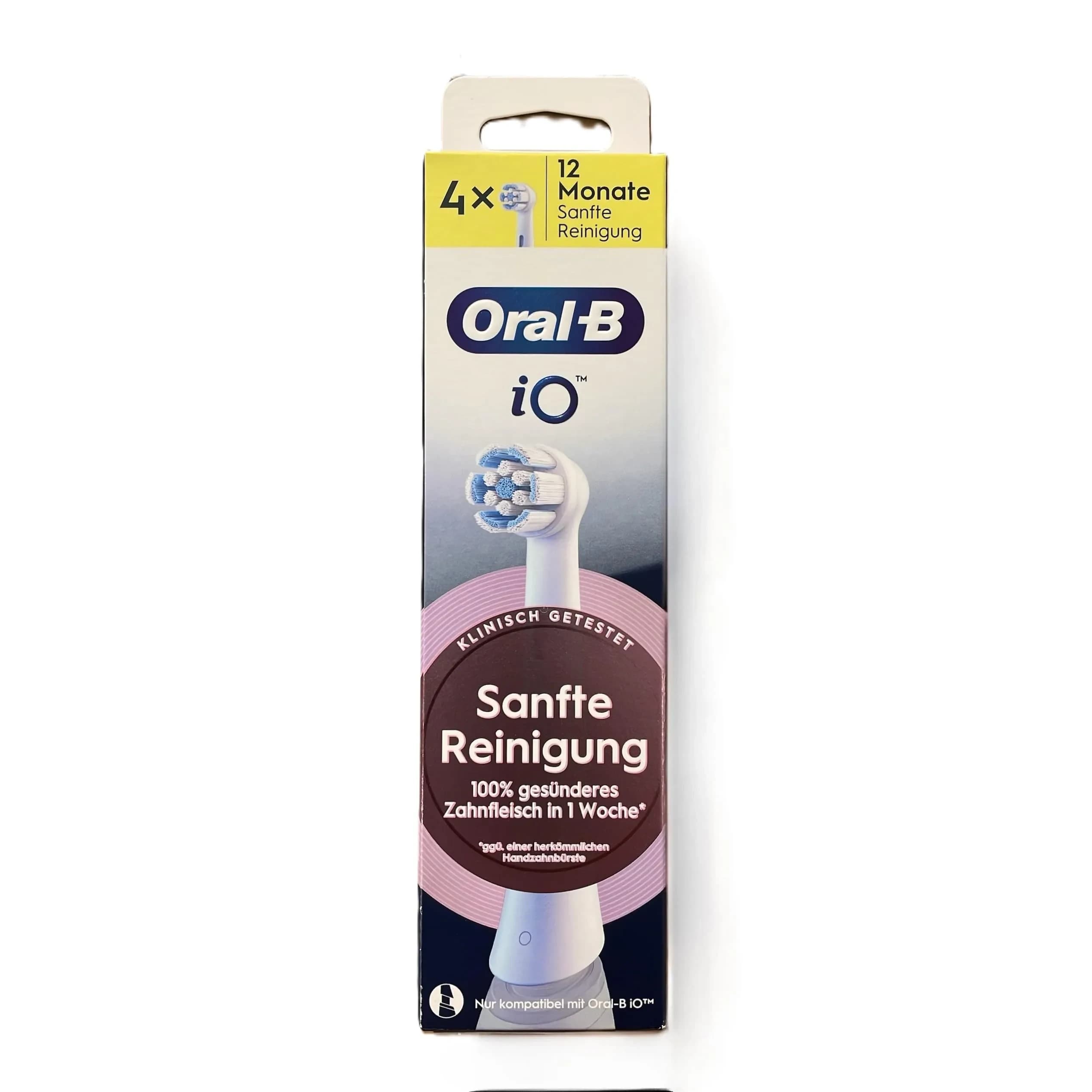 Oral-B iO Gentle Care Electric Toothbrush Head 4 Count (Pack of 1) | Soft Bristles for Sensitive Gums - main product image