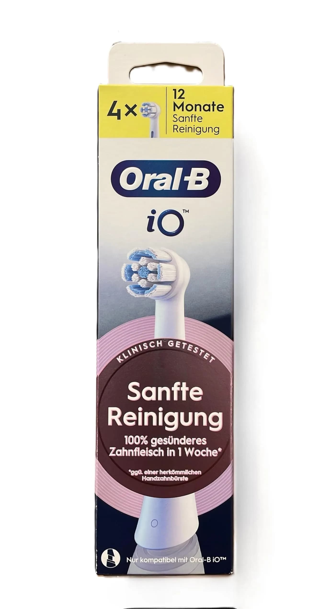 Oral-B iO Gentle Care Electric Toothbrush Head 4 Count (Pack of 1) | Soft Bristles for Sensitive Gums - main product image