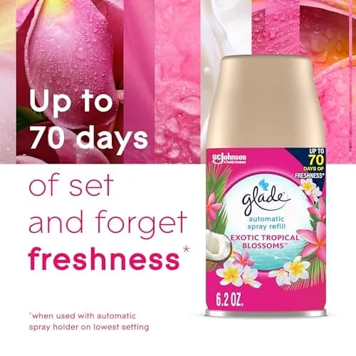 Glade Automatic Spray Air Freshener Refill Tropical Blossoms 6.2 Fl Oz (18.6 ml) | 3 Count Pack thumbnail 6