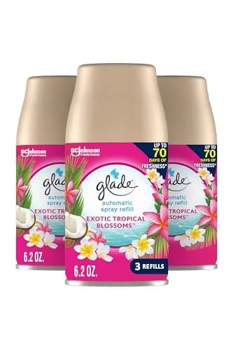 Glade Automatic Spray Air Freshener Refill Tropical Blossoms 6.2 Fl Oz (18.6 ml) | 3 Count Pack thumbnail 1