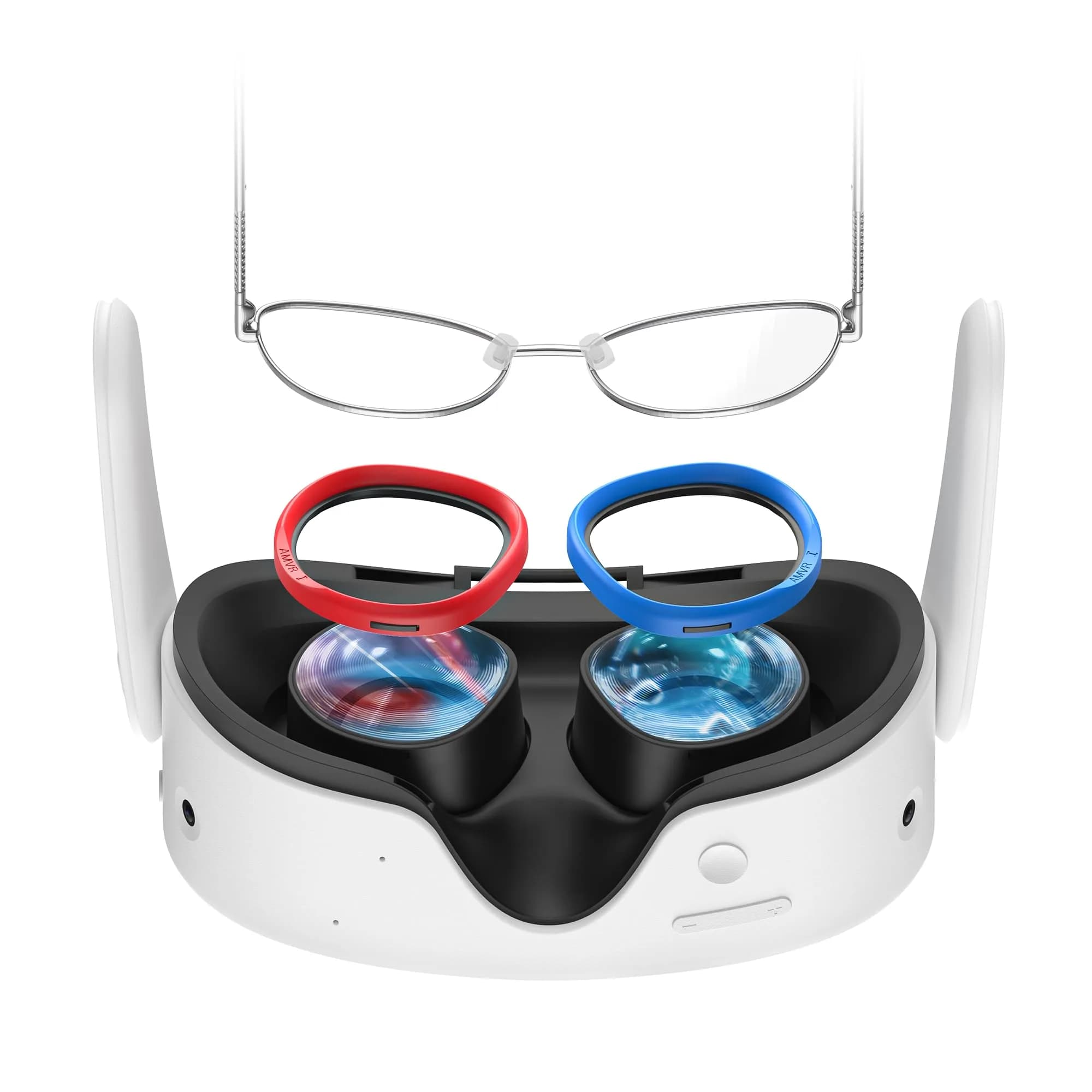 AMVR Glasses Spacer Compatible with Oculus Quest 2 & Rift S | Soft Silicone Anti-Scratch Ring, 3 Sizes, Protect VR Lens & Prescription Glasses