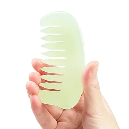 LEOSENSE Scalp Massage Comb for Hair Growth & Stress Relief | Jade Gua Sha Head Scratcher (55g) thumbnail 1
