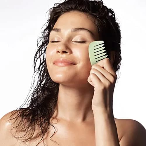 LEOSENSE Scalp Massage Comb for Hair Growth & Stress Relief | Jade Gua Sha Head Scratcher (55g) thumbnail 5