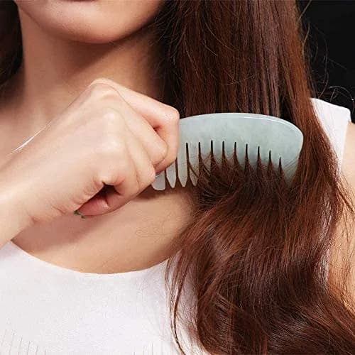 LEOSENSE Scalp Massage Comb for Hair Growth & Stress Relief | Jade Gua Sha Head Scratcher (55g) thumbnail 7
