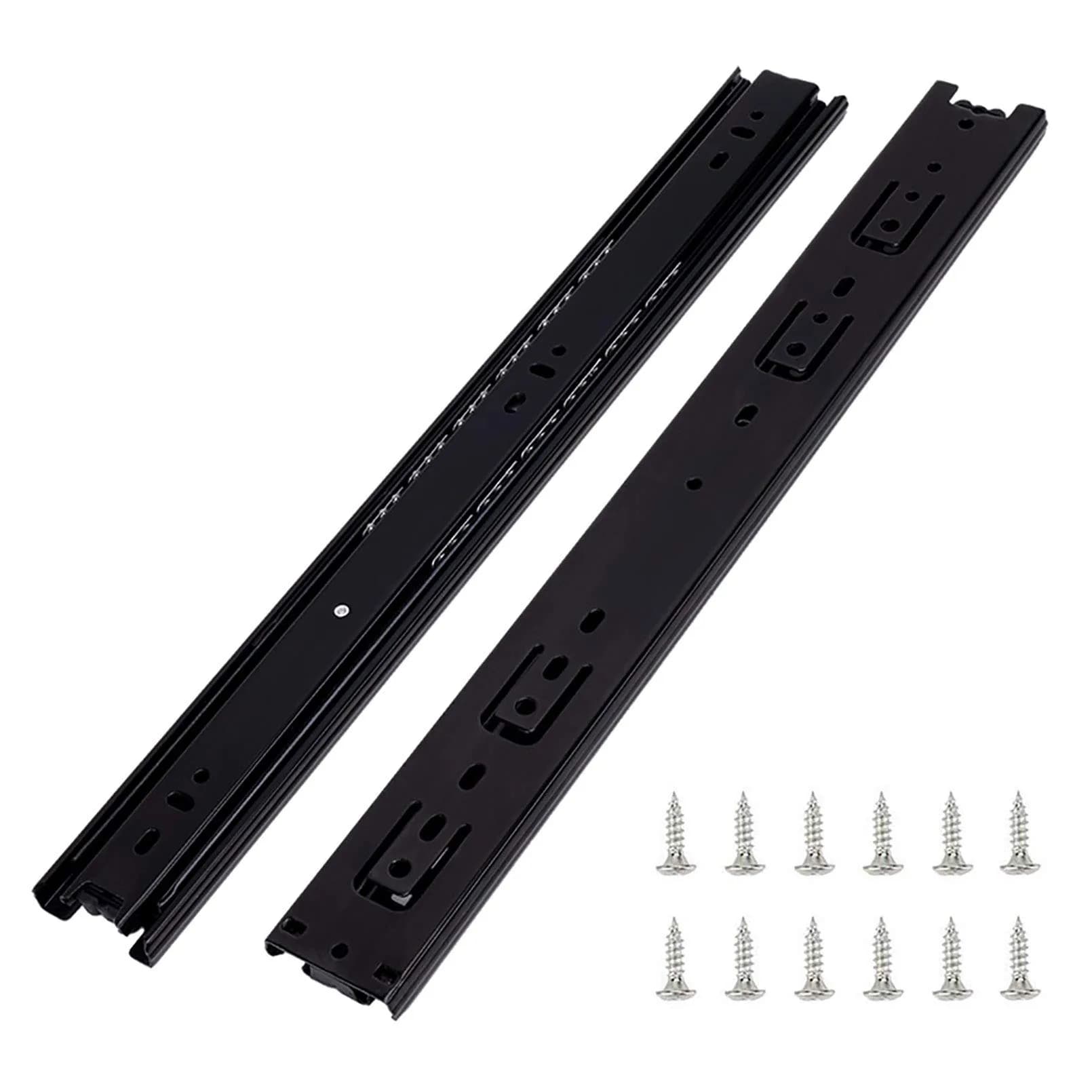 Tobinice 6 Pairs of 12 Inch Full Extension Side Mount Drawer Slides | Silent Steel Ball Bearing Hardware