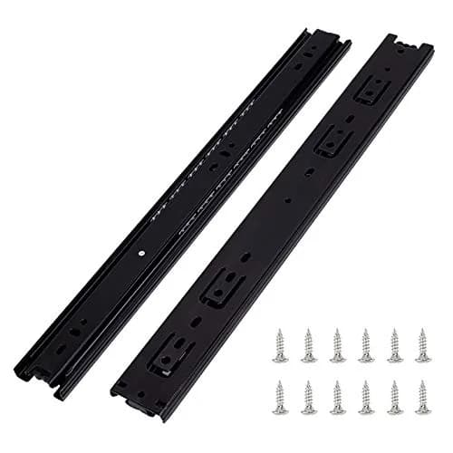 Tobinice 6 Pairs of 12 Inch Full Extension Side Mount Drawer Slides | Silent Steel Ball Bearing Hardware thumbnail 1