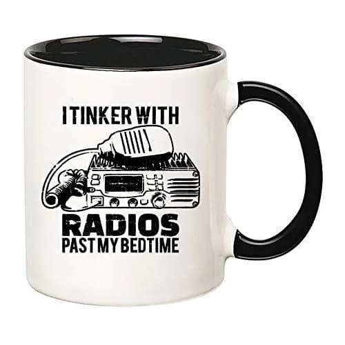 Saviola Amateur Radio Operator Mug - I Tinker With Radios Ham Coffee Cup, 11oz Novelty | Radio Enthusiast Gift thumbnail 2